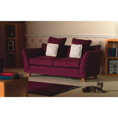 Soft Plum Sofa for Dolls House