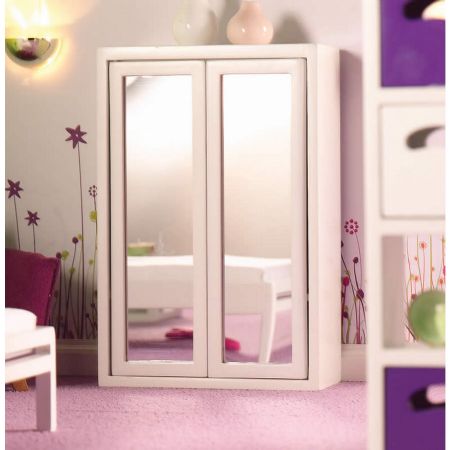 Modern White Mirror Front Wardrobe