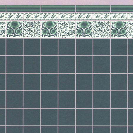 Green Oreton Tile Wallpaper