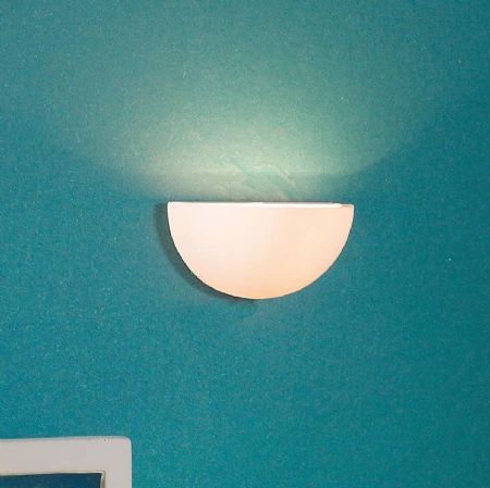 White Half Moon Wall Light for Dolls House