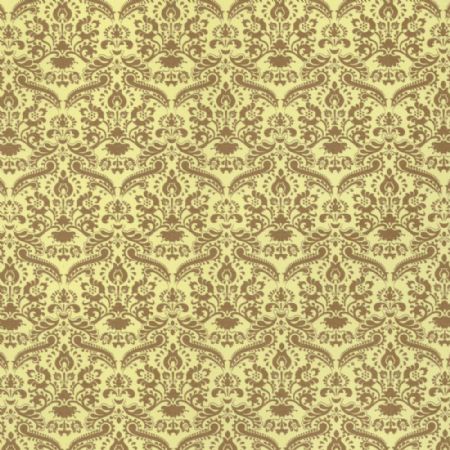 Gold Damask Dolls House Wallpaper