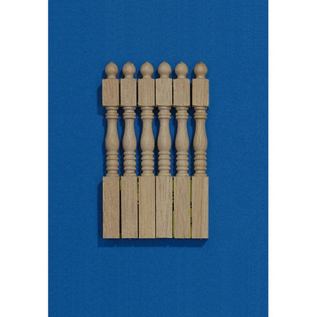 Staircase Tapered Newel Posts x6 for 1:12 Scale Dolls House