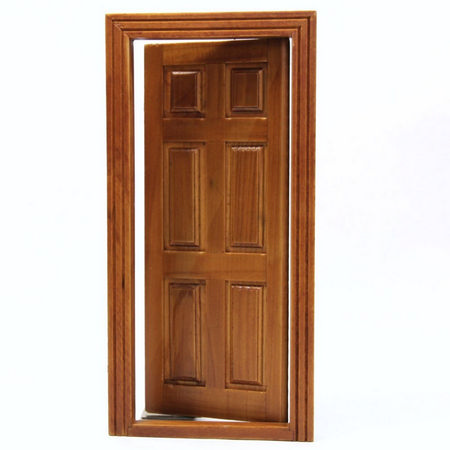 Interior Dolls House Door (Walnut Finish) #2