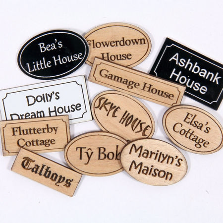 Engraved Dolls House Sign Plaque