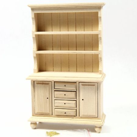 Welsh Dresser - 1:12 Scale - Plain Wood