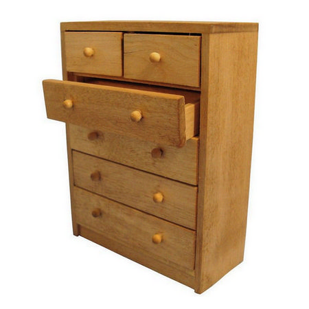 Chest of Drawers - 1:12 Scale - Plain Wood #2