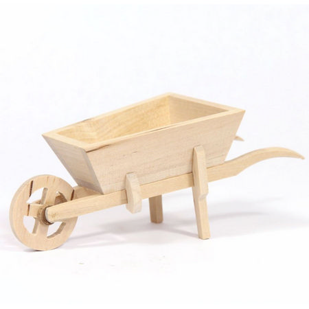 Natural Wood Garden Wheel Barrow