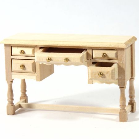 Dolls House Natural Wood Dressing Table #2