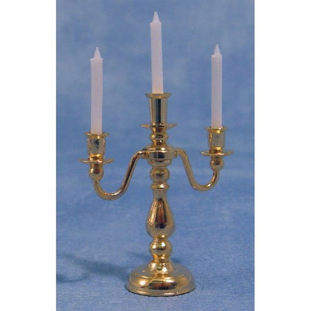 Gold Effect 3 Arm Miniature Candelabra