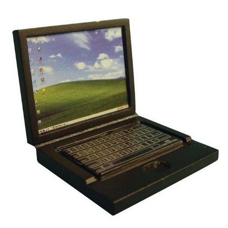 Dolls House Laptop Computer - Black