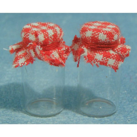 Glass Jam Jars with Cloth Lids