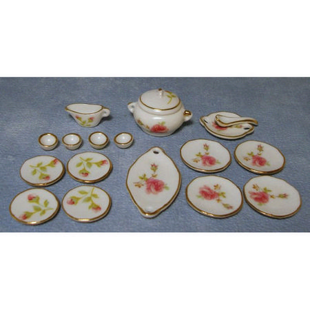 Pink Rose Miniature Dinner Set