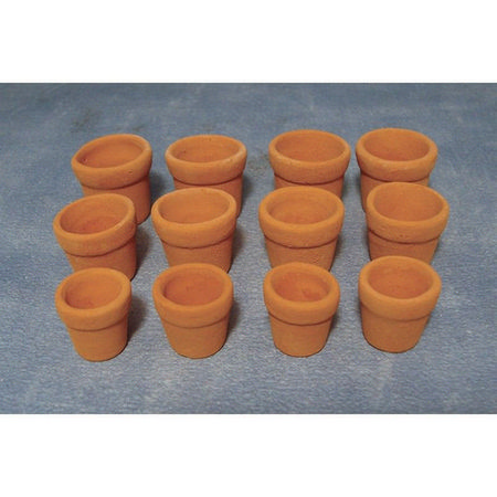 Terracotta Flowerpots - Set of 12 *ONE BROKEN*