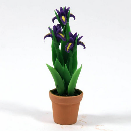 Iris Pot Plant for Dolls House