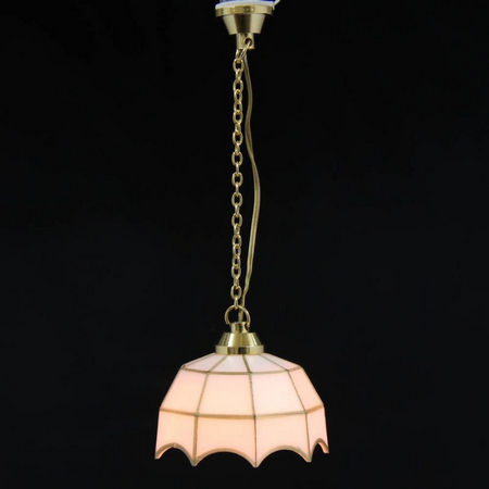 Hanging Tiffany Style Light - White Shade (LT5004)