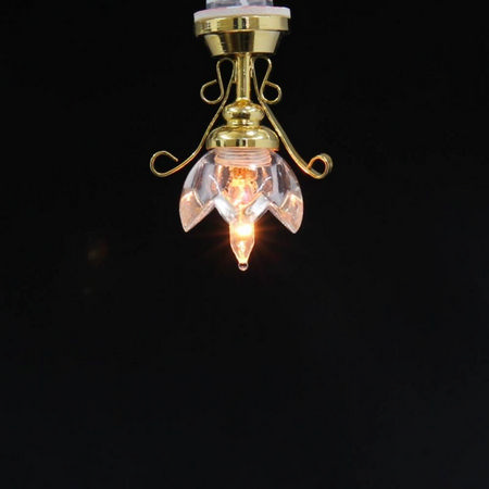 Lily Ceiling Dolls House Light with Clear Shade