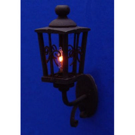 Black Dolls House Coach Lamp - 1:12 scale