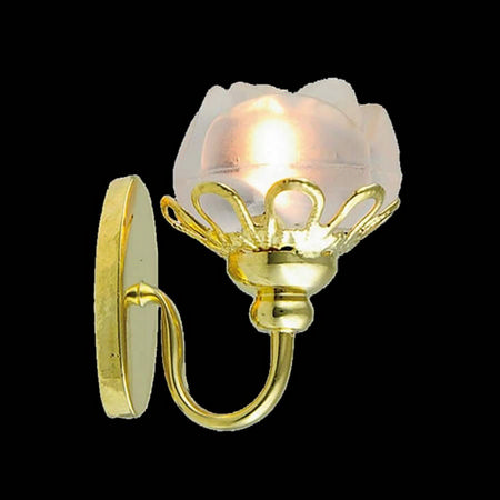 Wall Sconce With Flower Shade for Dolls House