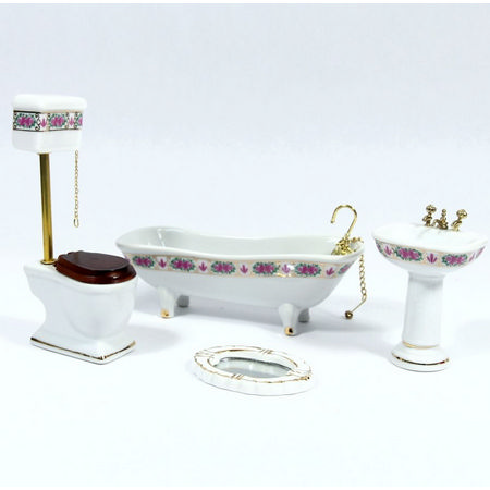 Deluxe Bathroom Set with Pink Design