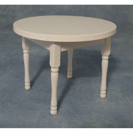 Dolls House Round White Table