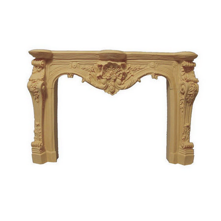 Ornate Carved Cream Fireplace for 12th Scale Dollshouse