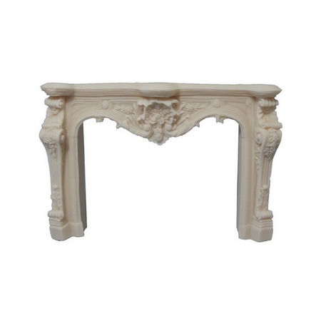 Ornate Carved White Fireplace for 12th Scale Dollshouse