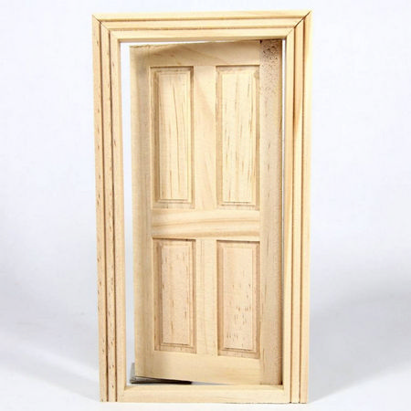 Wooden Cottage Interior Door (Small) - 4 Panel #2