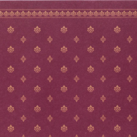 Garden Crest Dolls House Wallpaper - Red