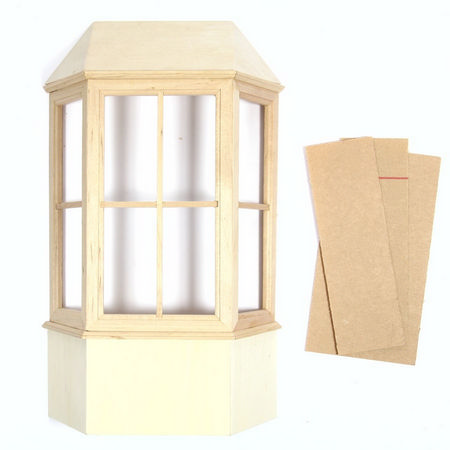 Dolls House Bay Window with Roof - 1:12 Scale