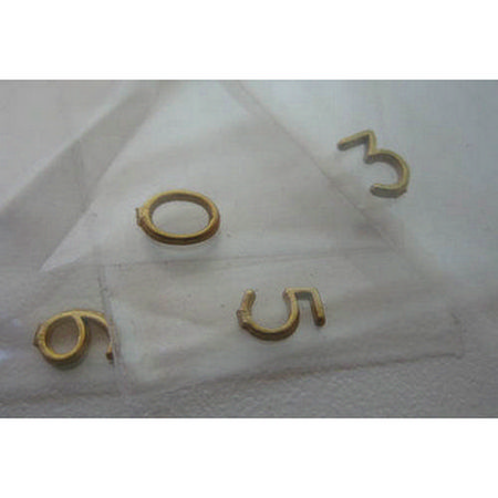 Solid Brass Door Numbers for 1:12 Scale Dolls House