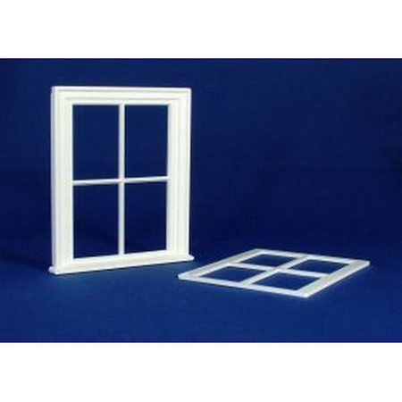 Victorian Small 4 Pane Window (Plastic) 1:12 scale