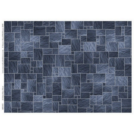 Dark Slate Floor Tile Sheet for 1:12 scale Dolls House