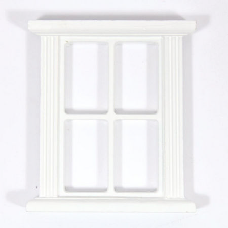 4 Pane White Window Frame for 1:12 Scale Dolls House