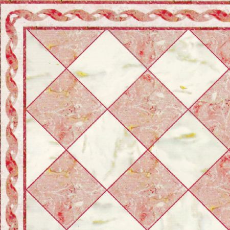 Red & White Marble Effect Tile Sheet - Gloss Card