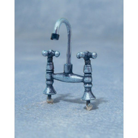 Antique Silver Style Mixer Tap - 1:12 scale