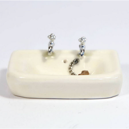 Square Ceramic Sink for Dolls House