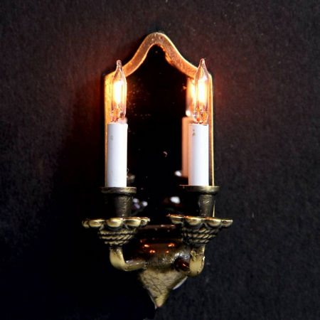 Nostalgic Wall Sconce with 2 Candle Lights