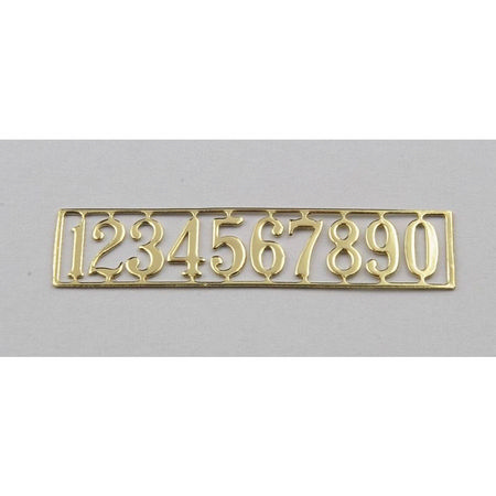 Brass Door Numbers Set - 1:12 Scale