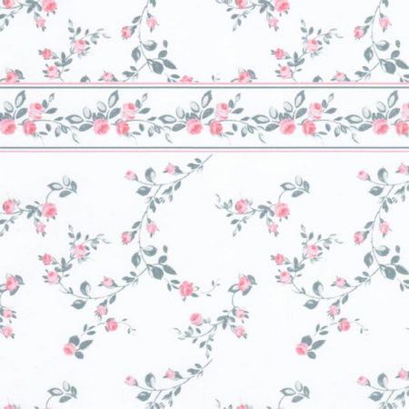 Penshurst White/Pink Dolls House Wallpaper