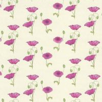 Pink Poppy Dolls House Wallpaper