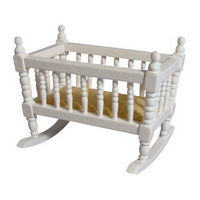 Miniature Rocking Crib (Cot) - White